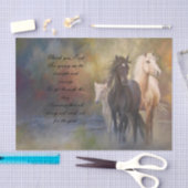 Mousseline Chevaux Avec Un Papier Tissu Découpage De Prière (Artisanat)