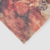 Mousseline Chevaux Découpage, Collage ou papier de tissu. (Détail)