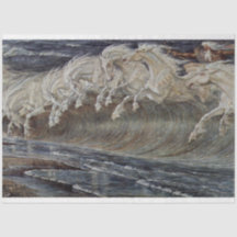 Chevaux peignant du papier découpage