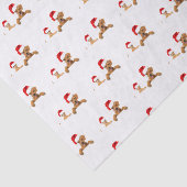 Mousseline CHIENS À Santa Chapeaux Tissu Papier (Détail)