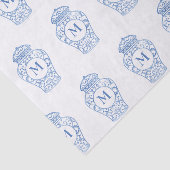 Mousseline Chinoiserie Monogramme Ginger Jar Tissu Papier (Détail)