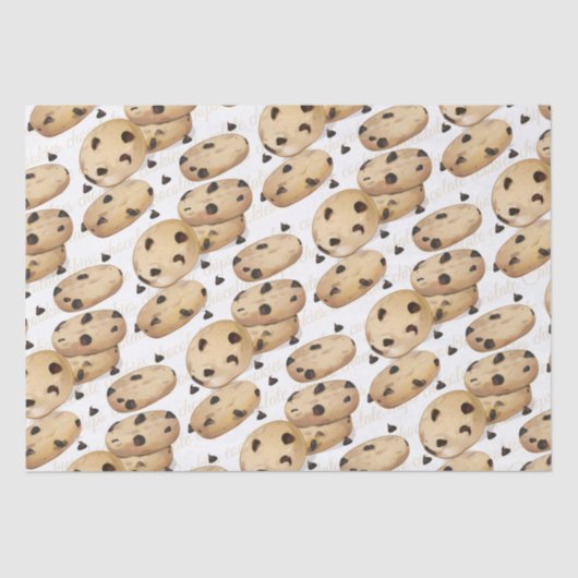 Mousseline Chocolat Chip Cookies Baking Gift Tissu Papier (Recto)