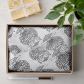 Mousseline Chouette (blanche) - Papier de tissus (Cadeau)