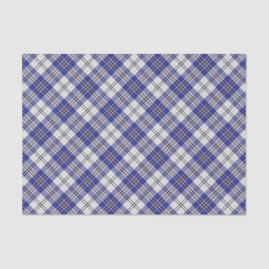 Mousseline Clan MacPherson bleu robe Tartan Tissu Papier (Recto)