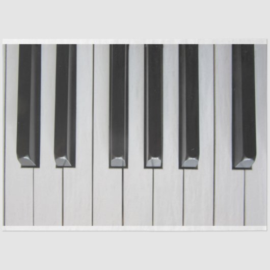 Mousseline Clavier de piano 4 découpage Papier de tissus (Recto)