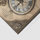 Mousseline Clocks and map Tissue paper Decoupage Tissuepapier (Detail)