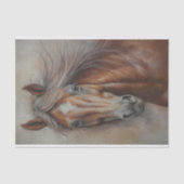 Mousseline Closeup de cheval sauvage Brown Découpage Papier d (Recto)