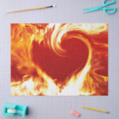 Mousseline coeur du papier de tissu de feu (Artisanat)