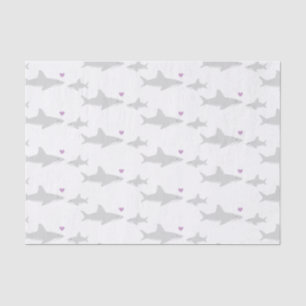 Mousseline Coeur mignon pourpre de requin Papier de tissus