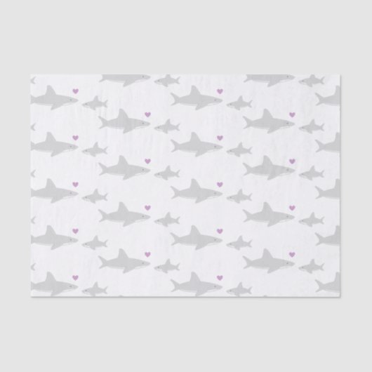 Mousseline Coeur mignon pourpre de requin | Papier de tissus  (Recto)
