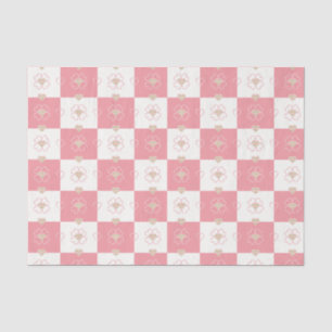Mousseline Coeurs de Jacquard doux À damiers papier de tissus