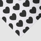 Mousseline Coeurs, noir sur papier de tissus blancs (Détail)