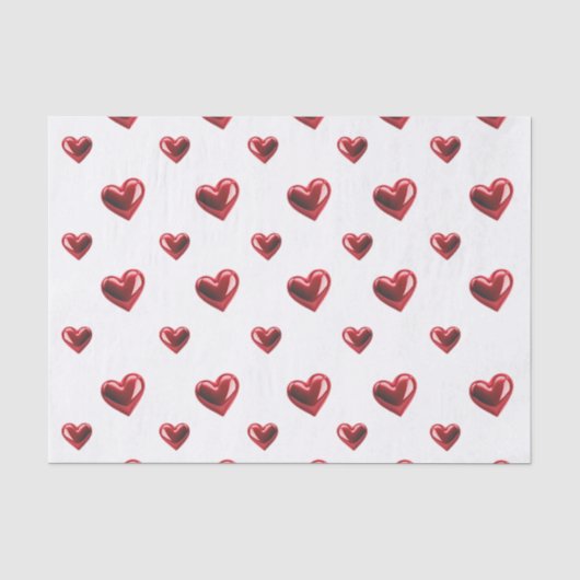 Mousseline Coeurs papier de tissus (Recto)