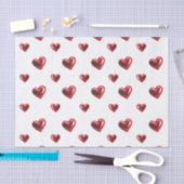 Mousseline Coeurs papier de tissus (Artisanat)