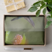 Mousseline Colibri Avec Fleurs Papier Tissu (Cadeau)