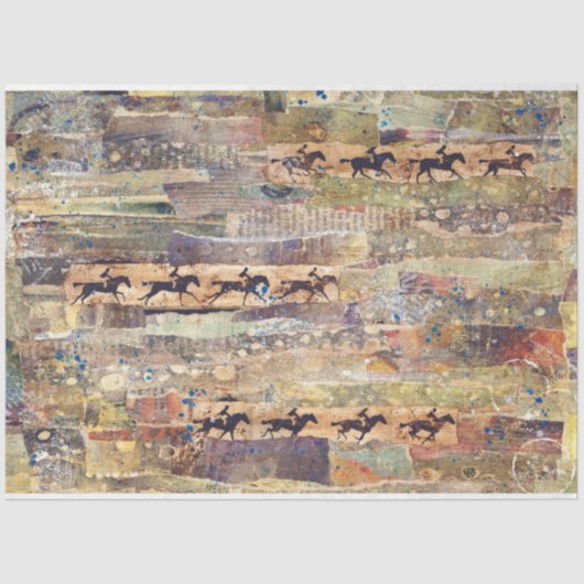 Mousseline Collage d'art Tissu ou papier découpage (Recto)