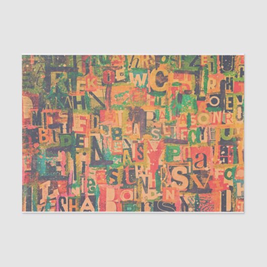 Mousseline Collage d'art Tissu ou papier découpage (Recto)