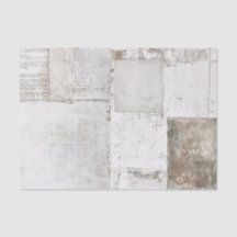 Collage de papier journal peint blanc délabré d'ép