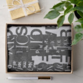 Mousseline Collage de texte Art Découpage ou papier de tissus (Cadeau)