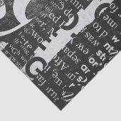 Mousseline Collage de texte Art Découpage ou papier de tissus (Détail)