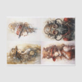 Mousseline Collage Steampunk 1 papier décolpage (Recto)