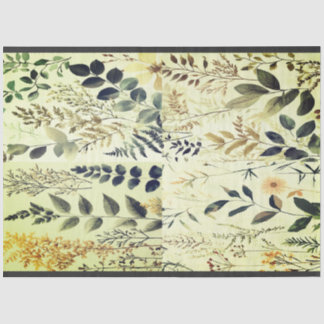Mousseline Collage vintage de la nature Papier Tissu par Elsi