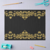 Mousseline Collection d'or noir rustique - Papier de tissus (Artisanat)