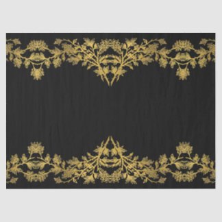 Mousseline Collection d'or noir rustique - Papier de tissus