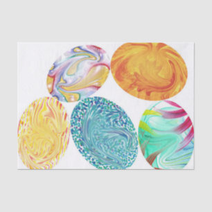 Mousseline Coloré Elégant OEufs de Pâques Papier Tissu