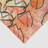 Mousseline Conception Feuille au sol sur papier de tissus (Détail)