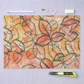 Mousseline Conception Feuille au sol sur papier de tissus (Artisanat)