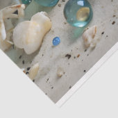 Mousseline Corail & Shell Display Pastel Blues Tissu Papier (Détail)