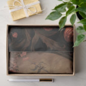 Mousseline Corbeau en fleurs 2 papier découpage (Cadeau)