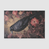 Mousseline Corbeau en Fleurs 3 Découpage papier (Recto)