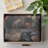 Mousseline Corbeau en fleurs 4 papier découpage (Cadeau)