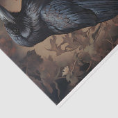 Mousseline Corbeau en fleurs 4 papier découpage (Détail)