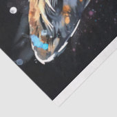 Mousseline Corgi en aquarelle 3 papier découpage (Détail)