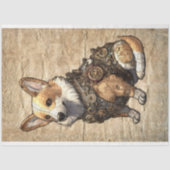 Mousseline Corgi Steampunk 3 Découpage papier (Recto)