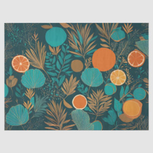 Mousseline Couleurs populaires Orange Slices Tissu Papier
