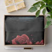 Mousseline Crâne avec Roses à goutte 4 papier découpage (Cadeau)