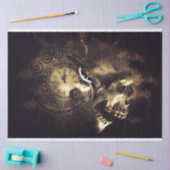 Mousseline Crâne minuit 13 Découpage papier tissu (Artisanat)