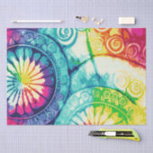 Mousseline Cravate arc-en-ciel - Papier 3 Tissu (Artisanat)