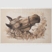 Mousseline Crayon Cheval Art 2 Découpage Papier (Recto)