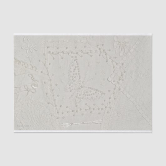 Mousseline Crazy Quilt Conception Tissu Papier brodé (Recto)