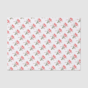 Mousseline crocus orange rouge aquarelle papier tissu