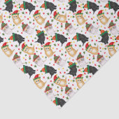 Mousseline Cute chatons papier tissu de Noël (Détail)