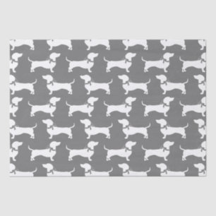 Mousseline Dachshund Wiener Chien Chien Puppy Tissu Papier