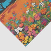 Mousseline Daisy Delight Pop Art Blossoms papier découpage (Détail)