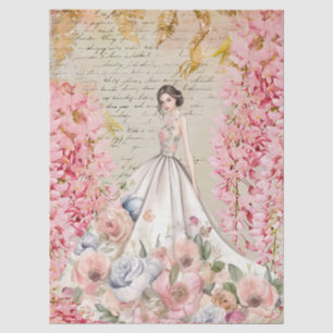 Mousseline Dame Romantique En Papier De Découpe De Robe Flora