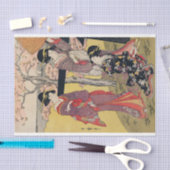 Mousseline DAMES JAPONAISES AVEC BLOSSOM DE FROMAGE Papier Ti (Artisanat)